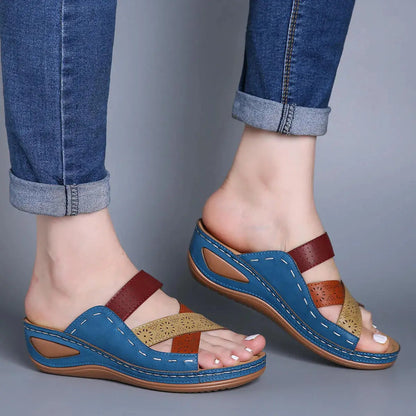 Crisscross Casual Wedge Sandals Trendsi