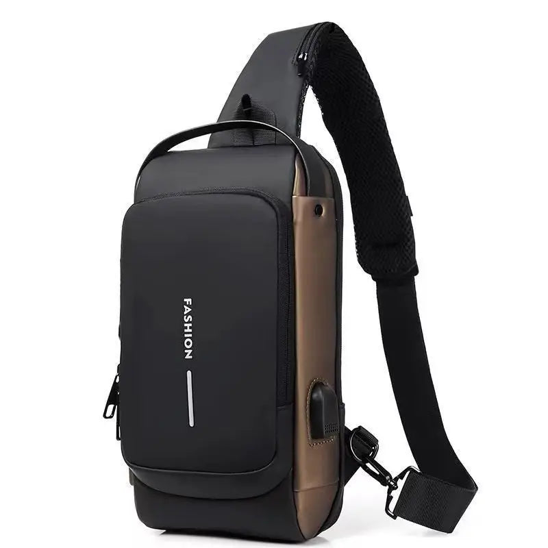 Motorcycle bag password anti-theft chest bag men's shoulder bag large capacity casual men's bag multifunctional crossbody bag eprolo