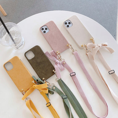 Compatible with Apple, Plush diagonal lanyard for iphone