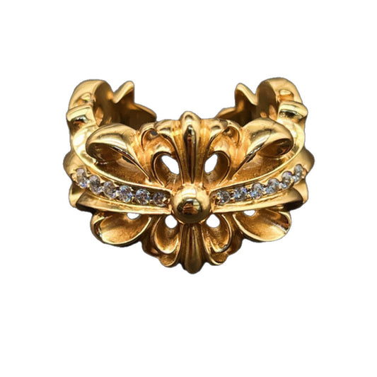 Vintage ring with adjustable hip hop style