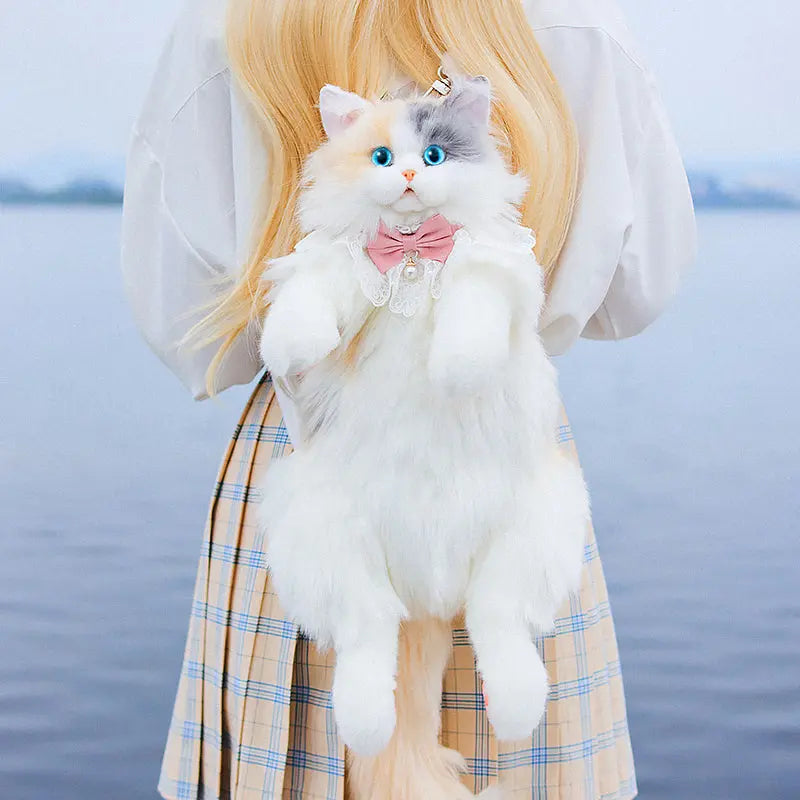 Unique Calico Cat Backpack, Doubles as a Plush Toy and Functional Bag eprolo