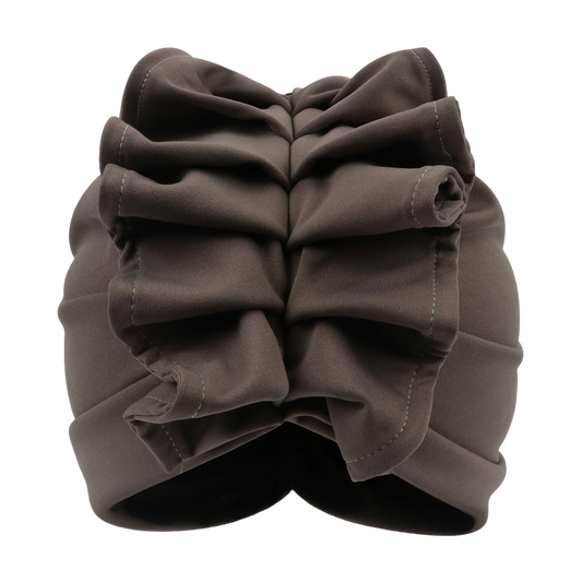 African Lady Head Wraps Soild Color Headscarf Bonnet Cancer Chemo Hat Muslim Turbans  NEW Ruffled Turban Cap for Women