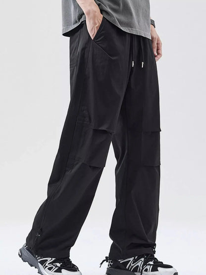 Men's Full Size Relaxed Fit Drawstring Pants Plus Size Trendsi