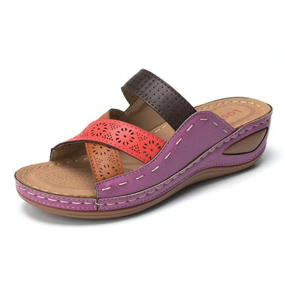 Crisscross Casual Wedge Sandals Trendsi