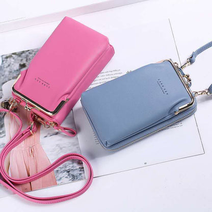 Monochrome soft surface zipper phone case