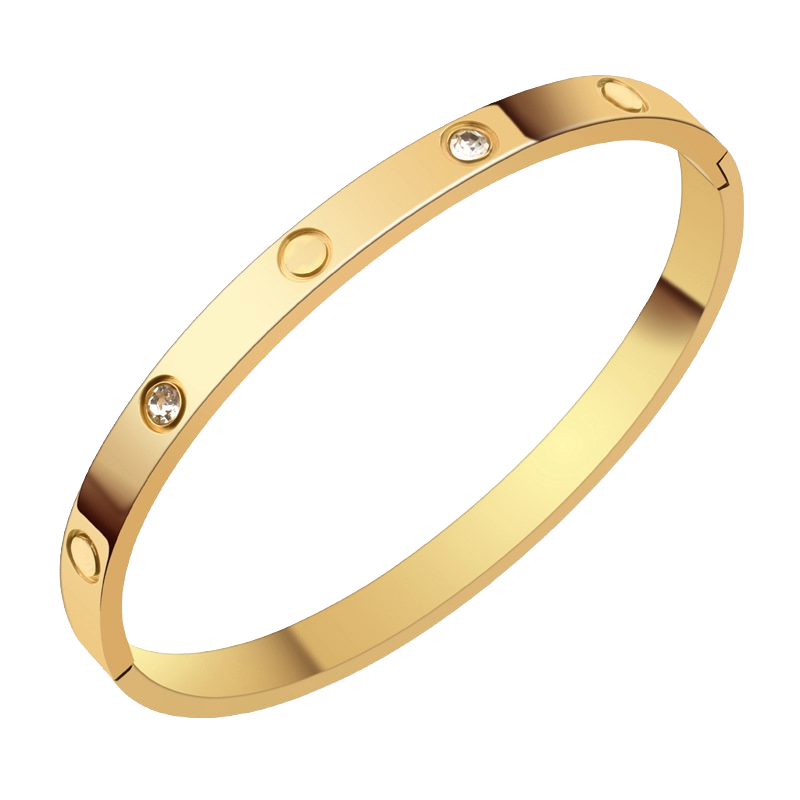 Gold titanium steel bracelet durable and stylish jewelry