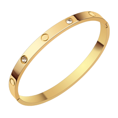 Gold titanium steel bracelet durable and stylish jewelry