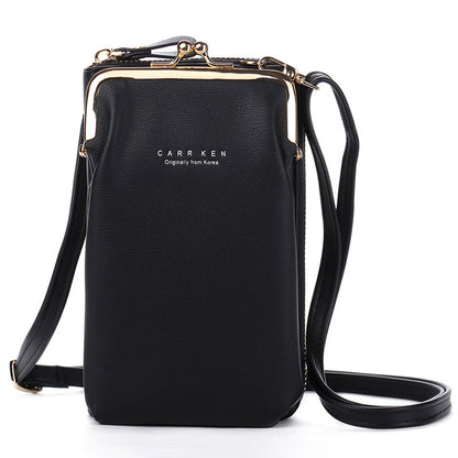 Monochrome soft surface zipper phone case