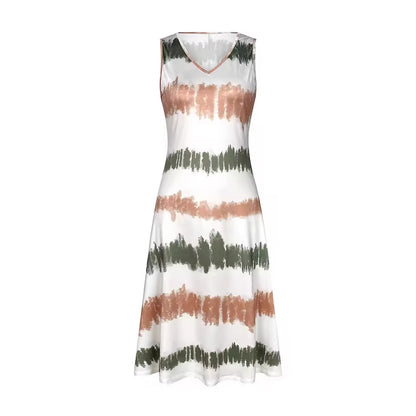 Long Dress A-line Pure Color Cardigan Top Two-piece Set