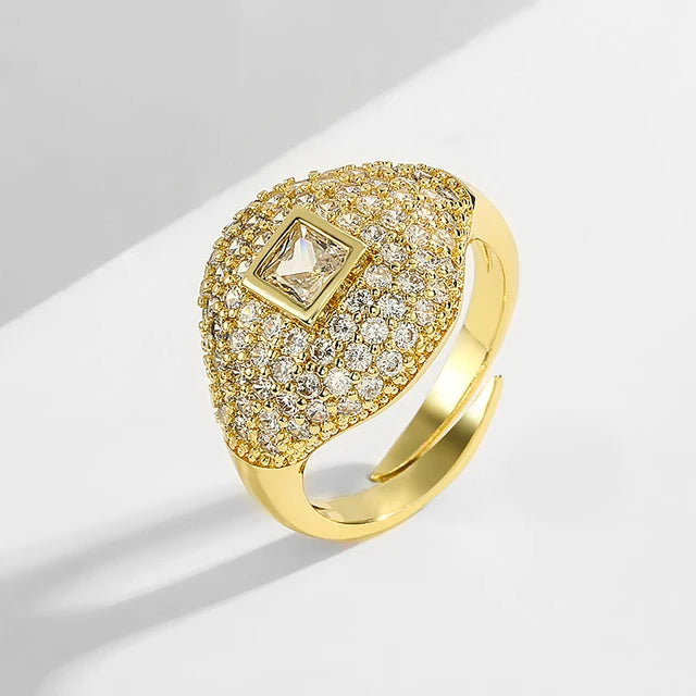 Hip Hop punk rings Zircon