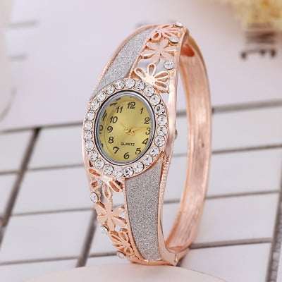Bracelet Style Floral Watch for Ladies