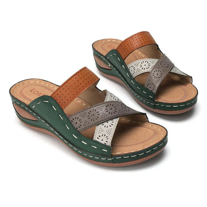 Crisscross Casual Wedge Sandals Trendsi