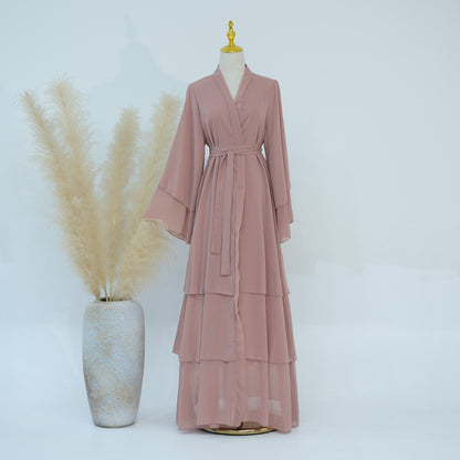 Elegant Children's Family Matching Cardigan Abaya