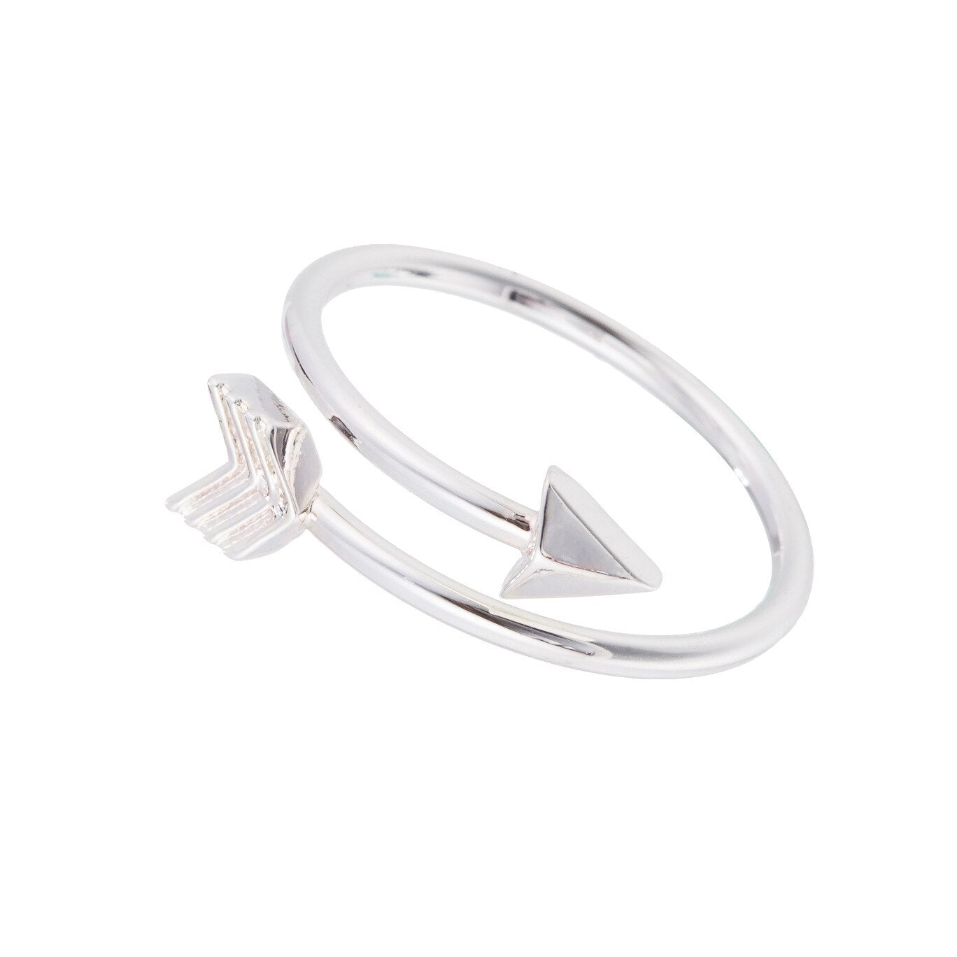 Stainless Steel Arrow Rings For Women Adjustable Open Knuckle Ring Men Simple Creative