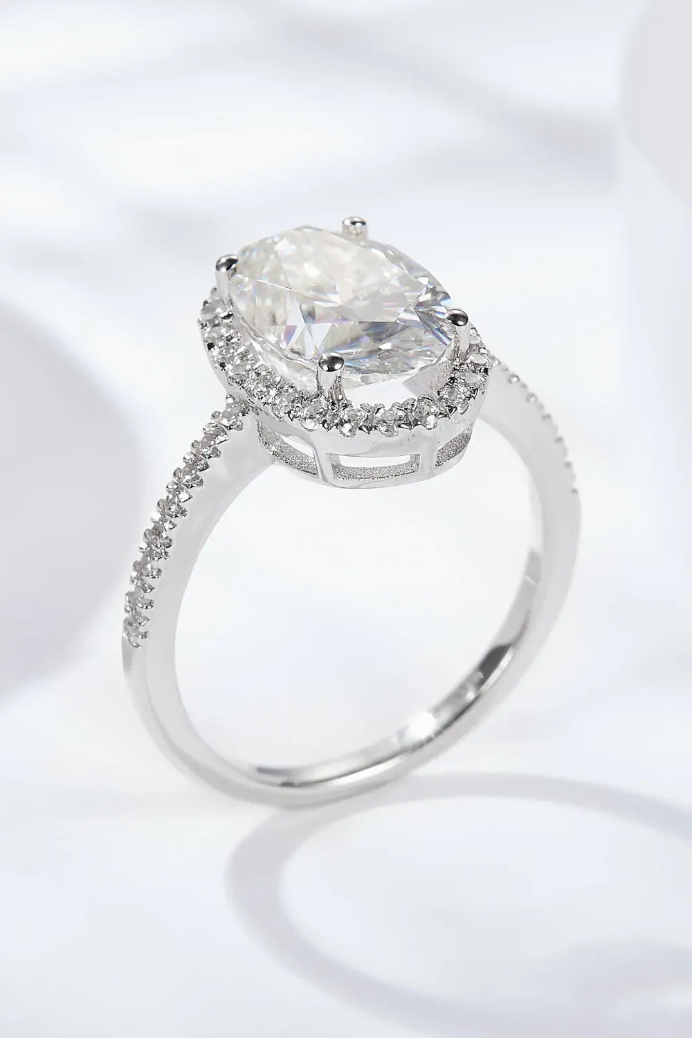 4.5 Carat Moissanite Halo Ring Trendsi