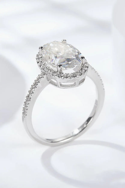 4.5 Carat Moissanite Halo Ring Trendsi