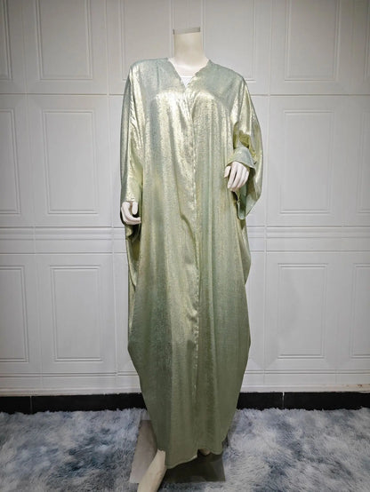 Muslim Fashion Bronzing Robe Abaya Outer Wear Cj dropshipping