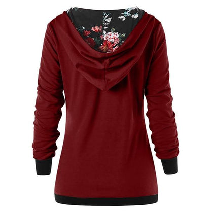 Casual fashion solid color pullover hoodie