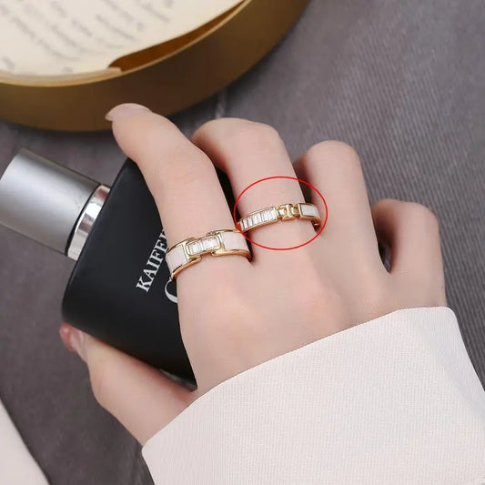 Champagne Gold Bone Light Luxury High Jewellery Ring For Women Easy Bazaar