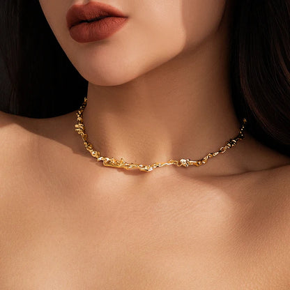 Irregular Bone Chain Goth Metal