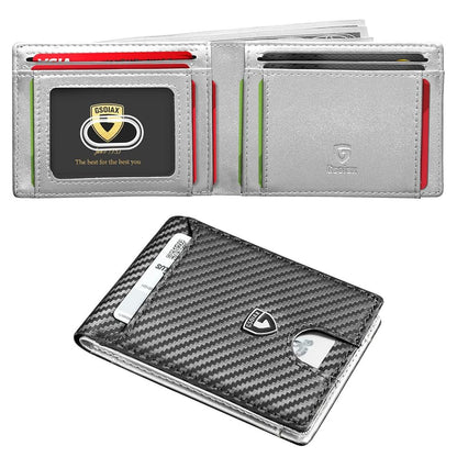 Carbon Fiber Men's Wallet with Anti-theft Function