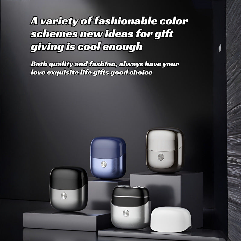 Portable Electric Razor for men - magnetic dual head shaver with charging station