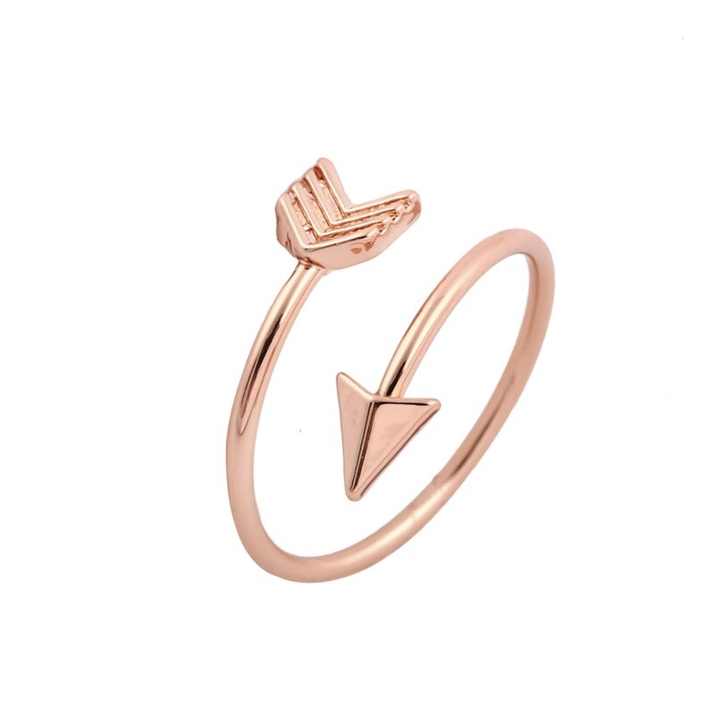 Stainless Steel Arrow Rings For Women Adjustable Open Knuckle Ring Men Simple Creative