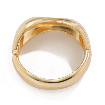 Hip Hop Water Drop Cuff Wide Bangles Vintage Punk Gold Silver