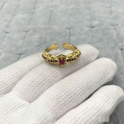 Vintage ring with adjustable hip hop style