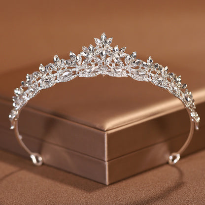 Retro Simple Elegant Crown Bridal Headdress Queen Crown Wedding Hair Accessories