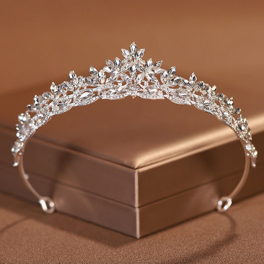 Retro Simple Elegant Crown Bridal Headdress Queen Crown Wedding Hair Accessories