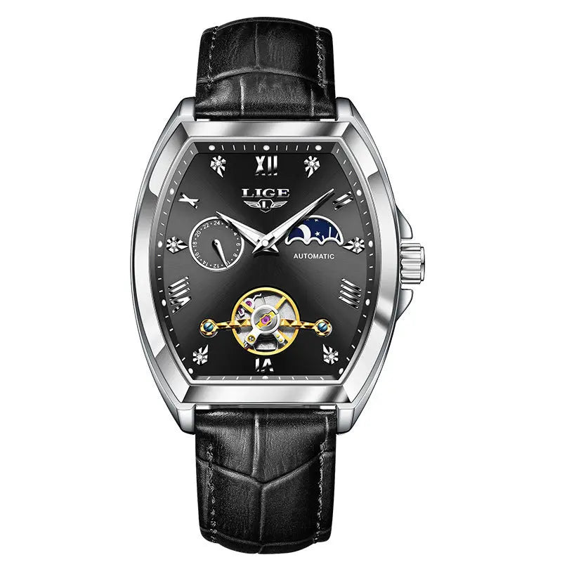 Men's Tourbillon Mechanical Watch Multifunctional Waterproof Easy Bazaar