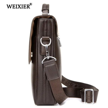WEIXIER Brand Men High Quality Microfiber Synthetic Leather Tote Fashion Male Bag Messenger Business Handbag Laptop Shoulder Bag eprolo