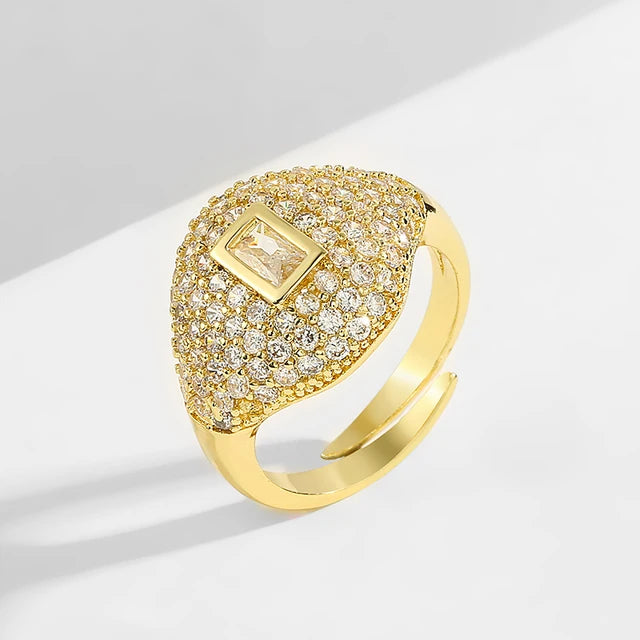 Hip Hop punk rings Zircon