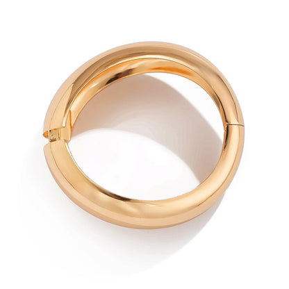 Hip Hop Water Drop Cuff Wide Bangles Vintage Punk Gold Silver