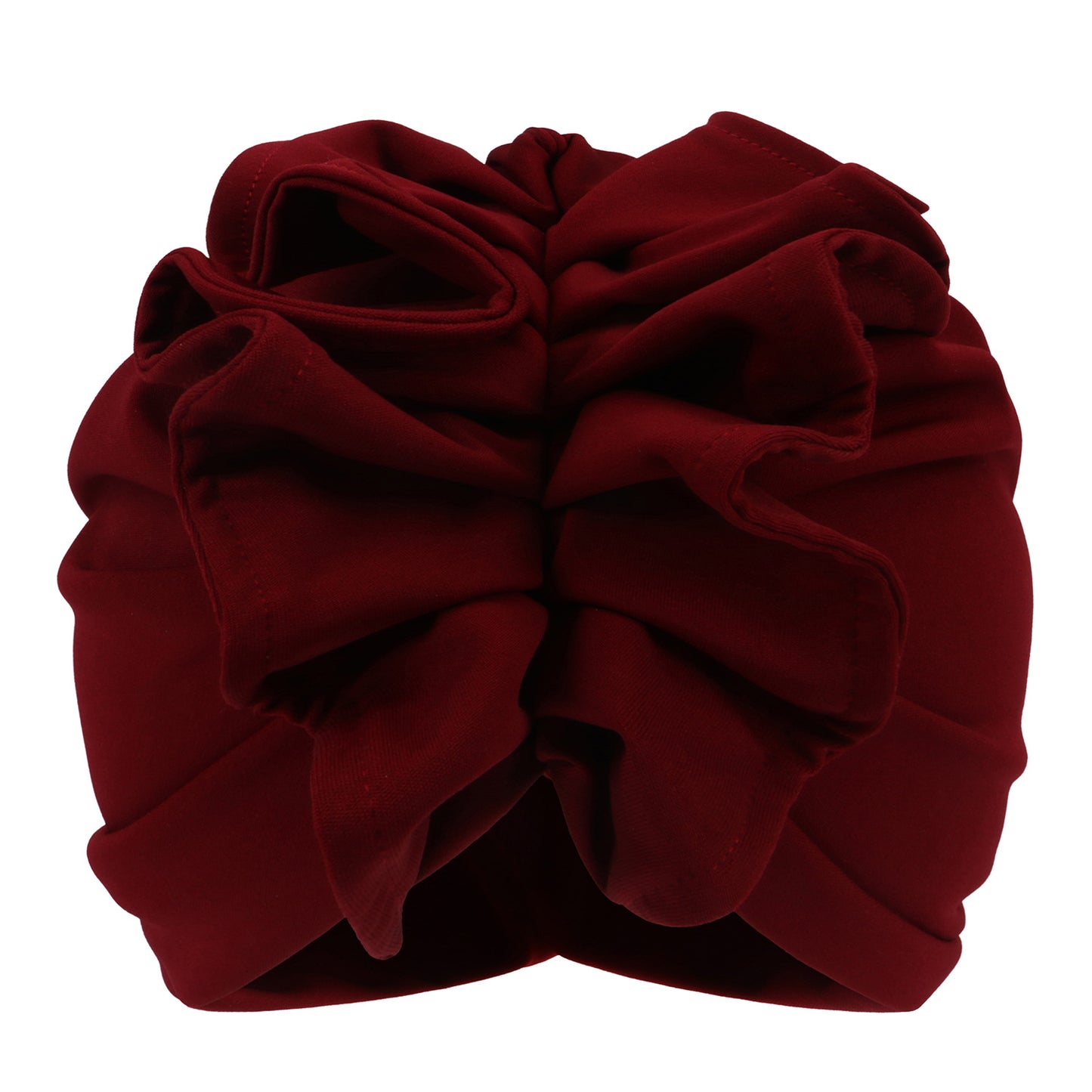 African Lady Head Wraps Soild Color Headscarf Bonnet Cancer Chemo Hat Muslim Turbans  NEW Ruffled Turban Cap for Women