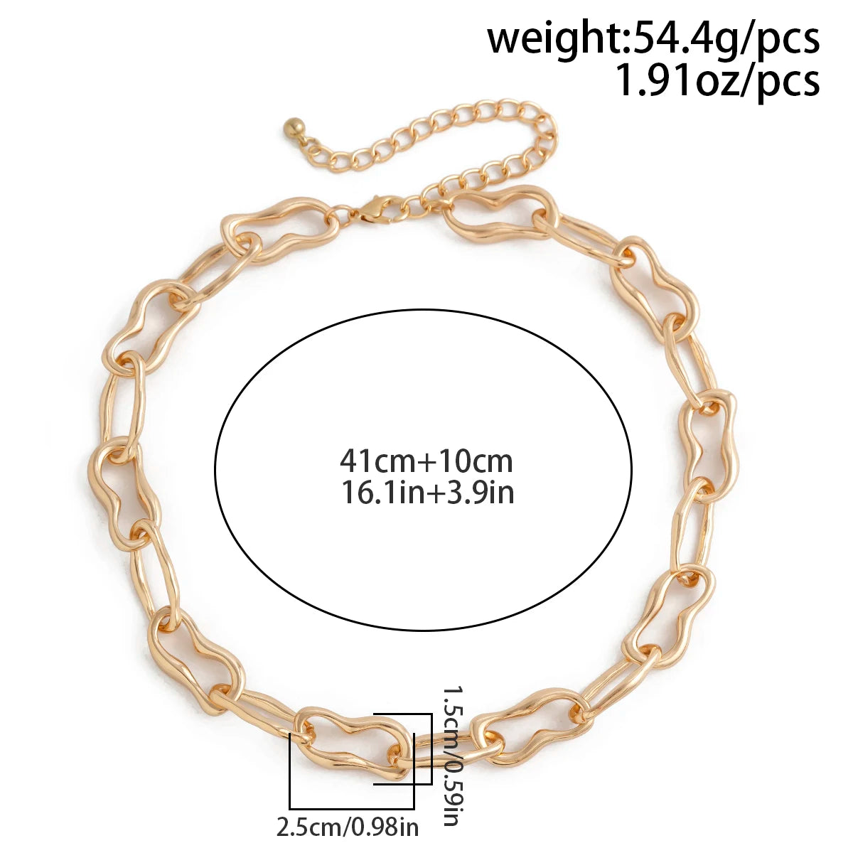 Hip Hop Chunky Link Chain Necklace