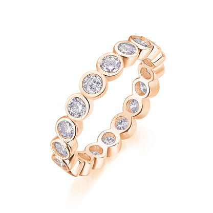 Emerging From The Cocoon - A Wedding Ring Set With Top-quality Moissanite S925 Silver And Platinum-plated Diamond Can Be Tested With A Diamond Pen. The Ring Is In Gold And Rose Gold