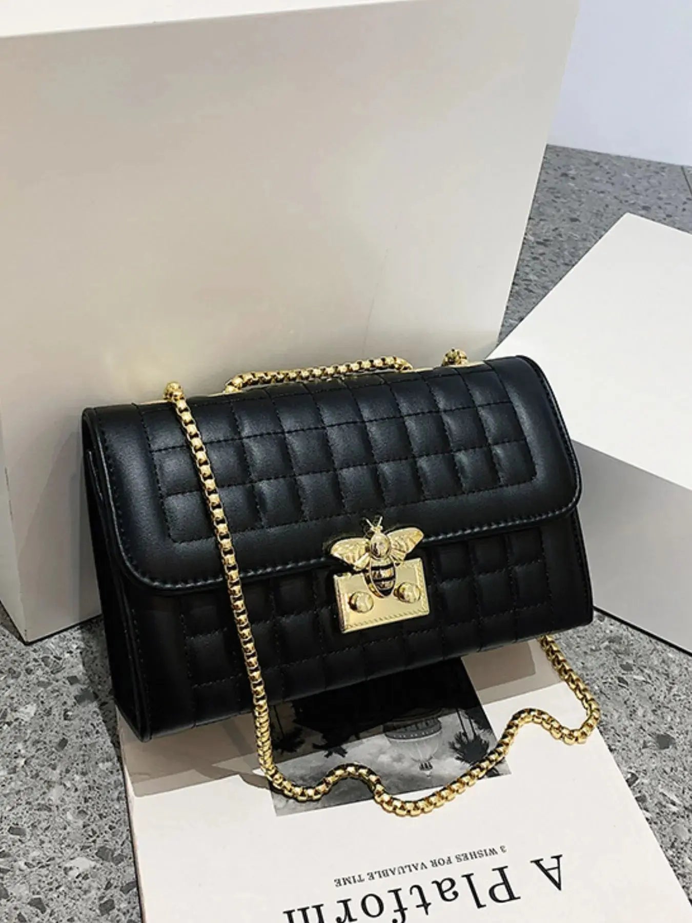 Quilted Chain Shoulder Bag Trendsi