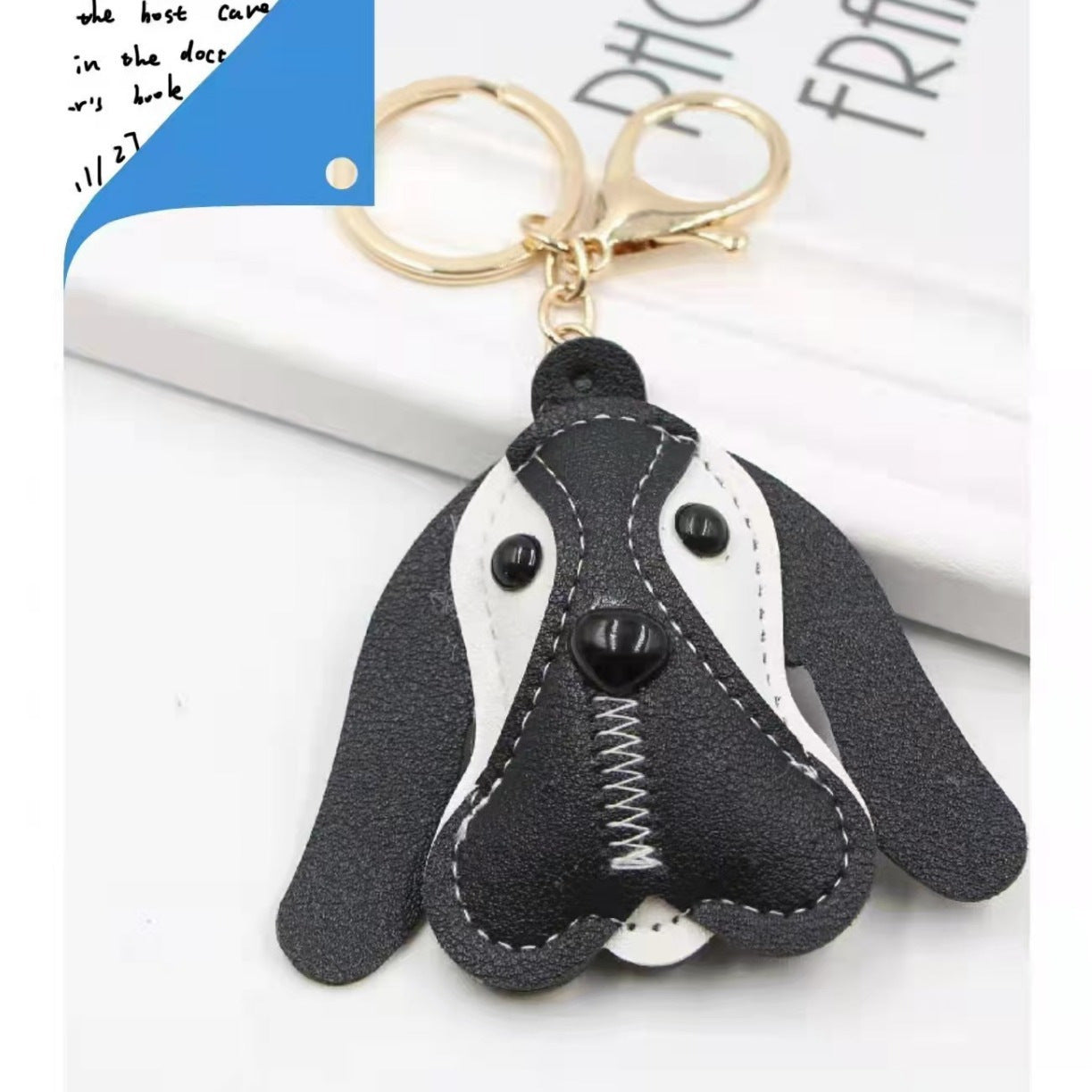 Cute Puppy Leather Key Chain Handbag Pendant