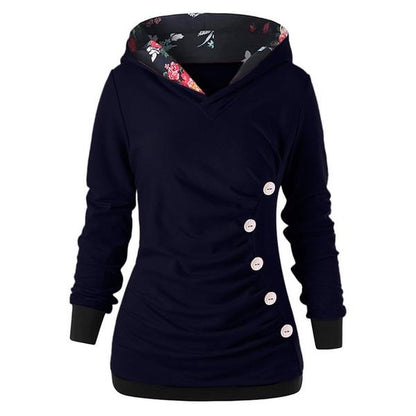 Casual fashion solid color pullover hoodie