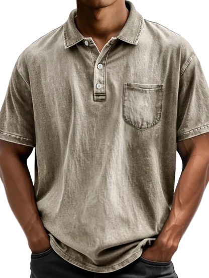 Men's Full Size Collared Neck Short Sleeve Polo Plus Size