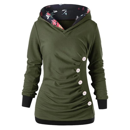 Casual fashion solid color pullover hoodie