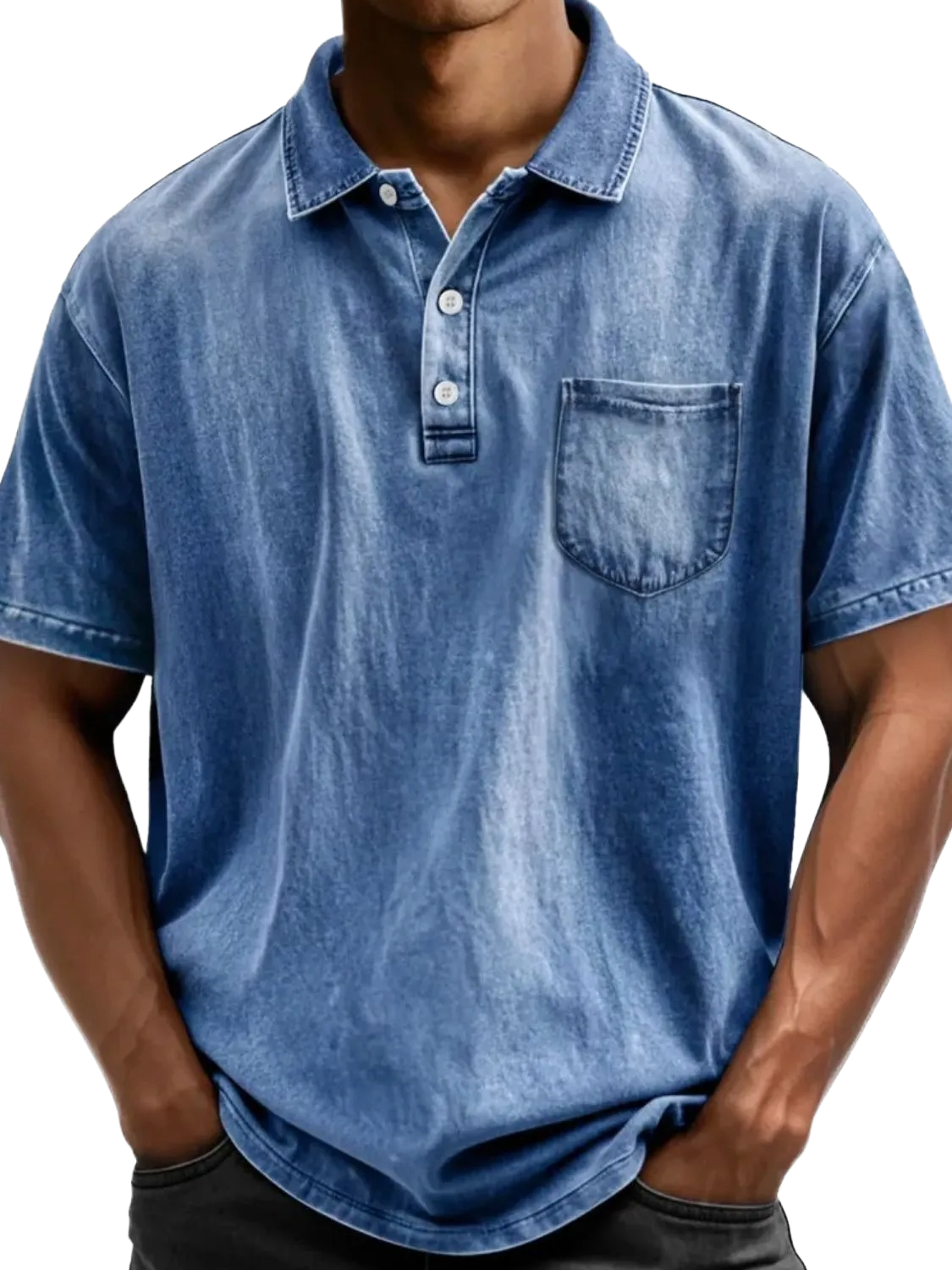 Men's Full Size Collared Neck Short Sleeve Polo Plus Size