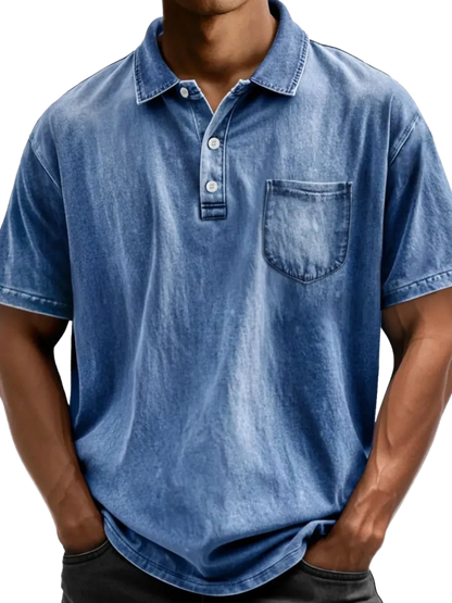 Men's Full Size Collared Neck Short Sleeve Polo Plus Size