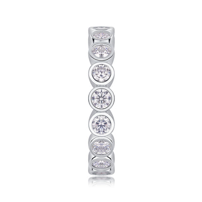 Emerging From The Cocoon - A Wedding Ring Set With Top-quality Moissanite S925 Silver And Platinum-plated Diamond Can Be Tested With A Diamond Pen. The Ring Is In Gold And Rose Gold