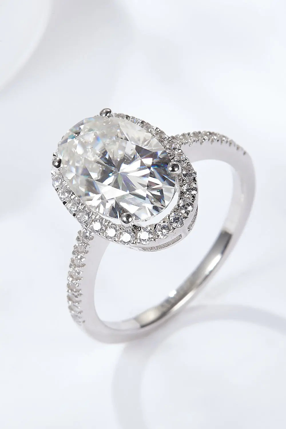 4.5 Carat Moissanite Halo Ring Trendsi