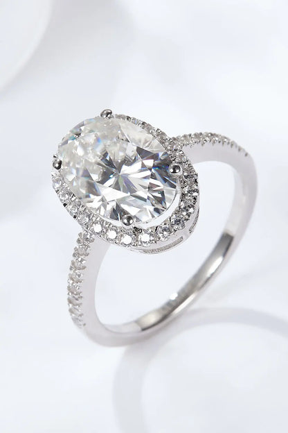 4.5 Carat Moissanite Halo Ring Trendsi
