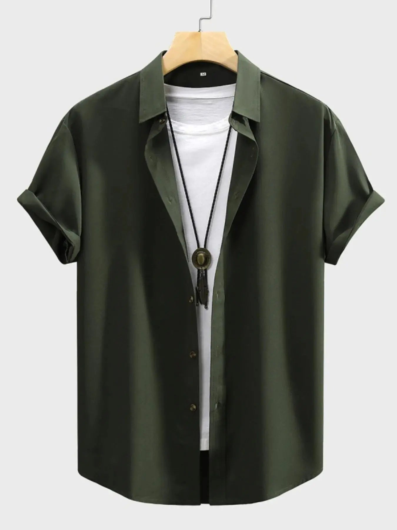 Men's Button Up Short Sleeve Shirt Trendsi