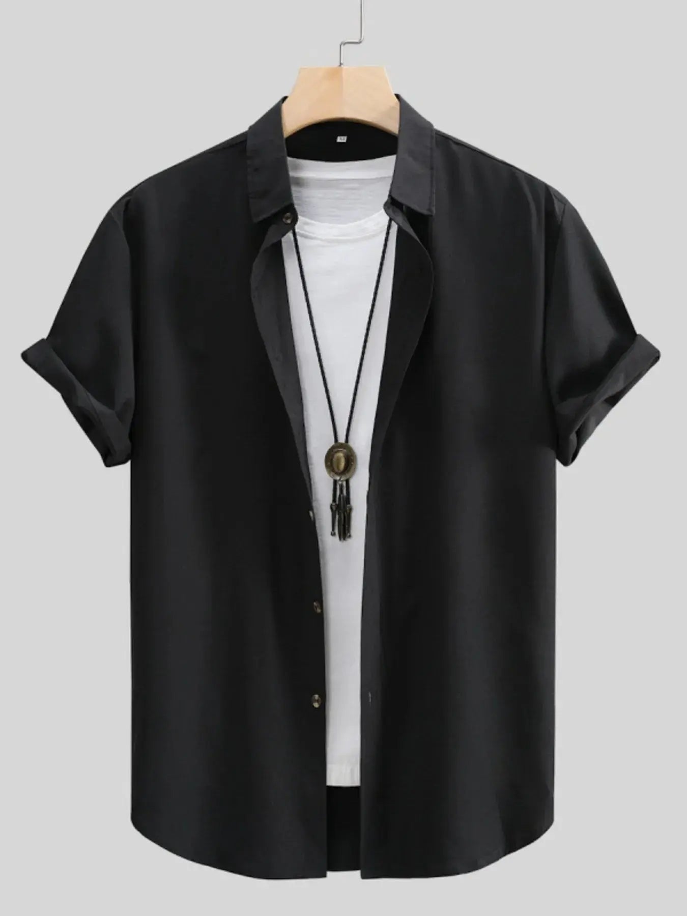 Men's Button Up Short Sleeve Shirt Trendsi